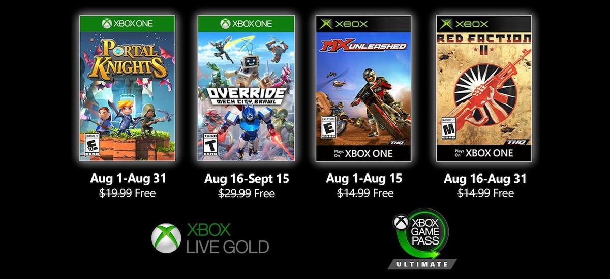 xbox live gold games with gold xbox game pass ultimate sierpien 2020