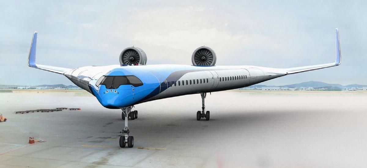 Samolot pasażerski w kształcie litery V. Pasażerowie będą siedzieć w skrzydłach