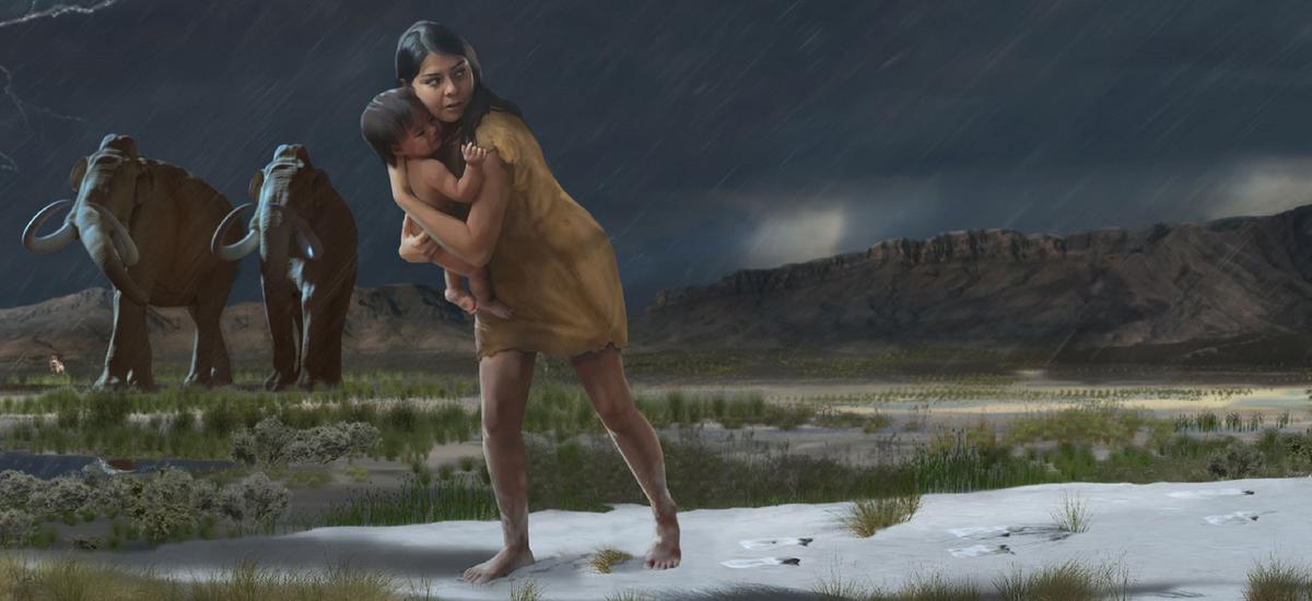Wyprawa kobiety z dzieckiem sprzed 10 000 lat uwieczniona w odciskach stóp w Nowym Meksyku