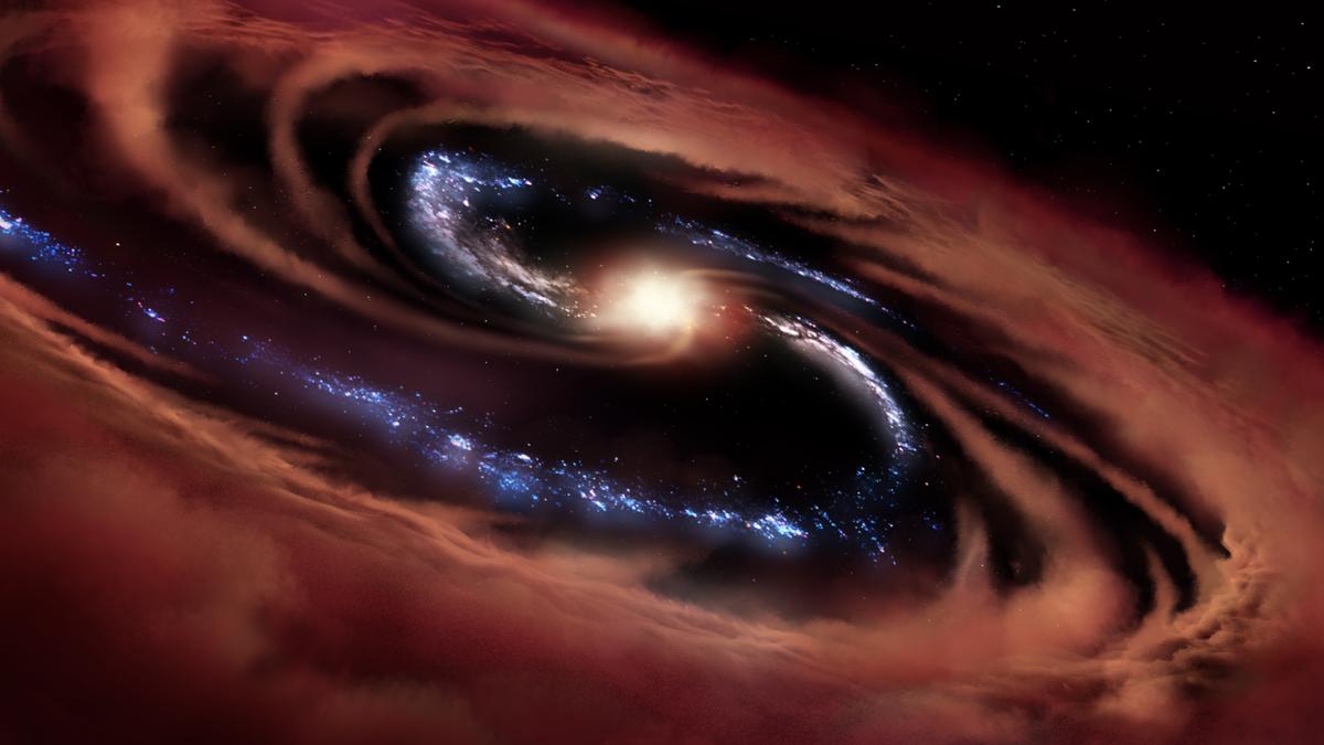 Batalia skazana na porażkę: czarna dziura pożera gwiazdy, galaktyka produkuje nowe