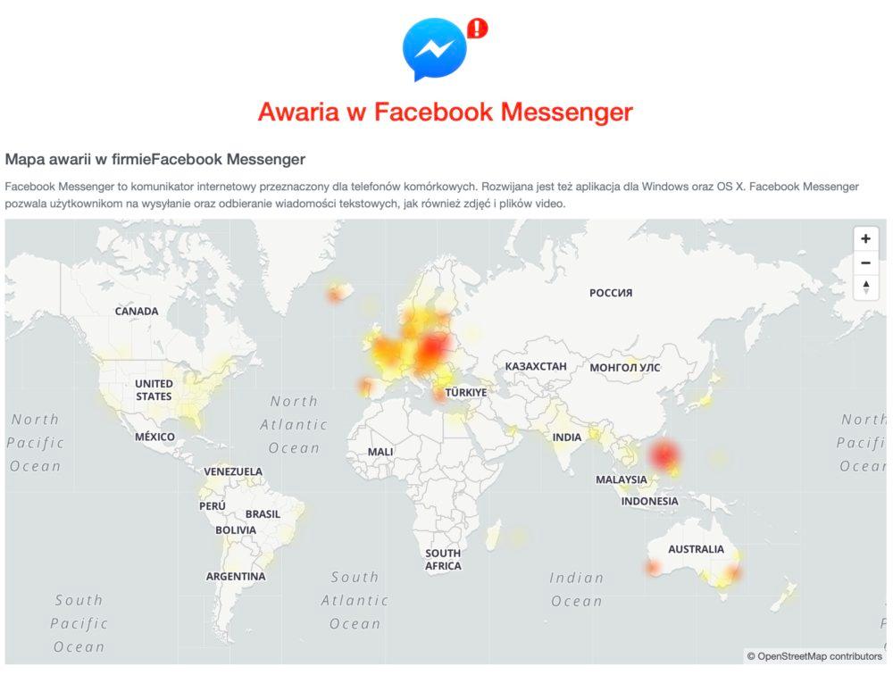 facebook nie dziala instagram messenger downdetector problem 