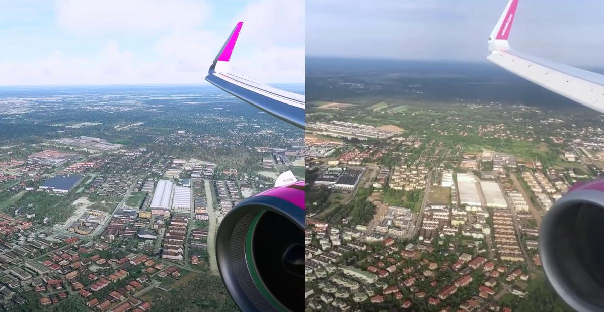 Lądowanie w Warszawie: MS Flight Simulator vs rzeczywistość