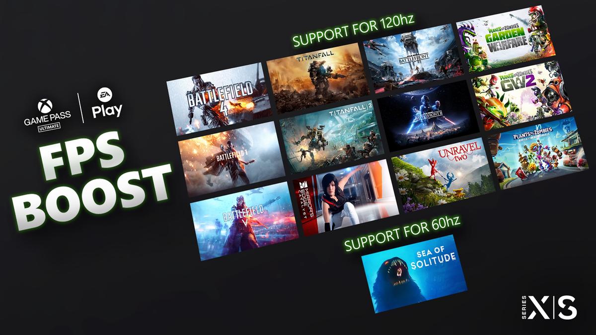 Xbox Series X|S - gry z EA Play w 120 Hz