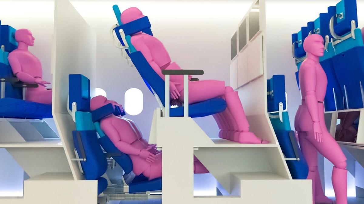 chaise longue economy seat siedzenia w samolocie 2