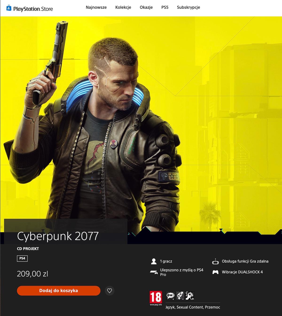 Cyberpunk 2077 wrócił do PS Store class="wp-image-1755675" 