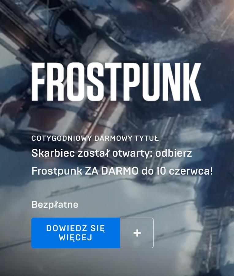 Frostpunk za darmo w Epic Games Store. 