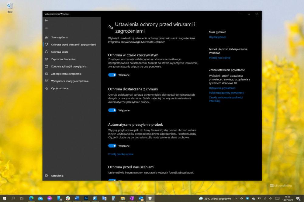 Jak włączyć Windows Defender? Ustawienia ochrony przed wirusami i zagrożeniami 