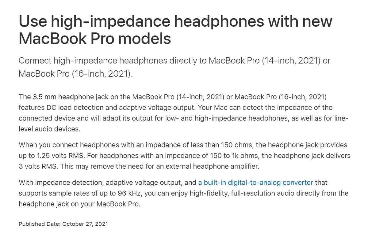 Nowy MacBook Pro - oficjalna specyfikacja złącza audio class="wp-image-1914716" 