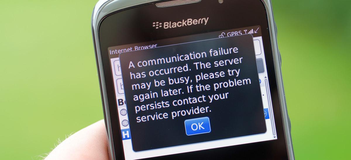 Telefony BlackBerry nie działają