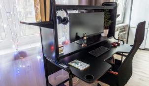 Test wysokiego biurka IKEA FREEDE i krzesła HUVUDSPELARE