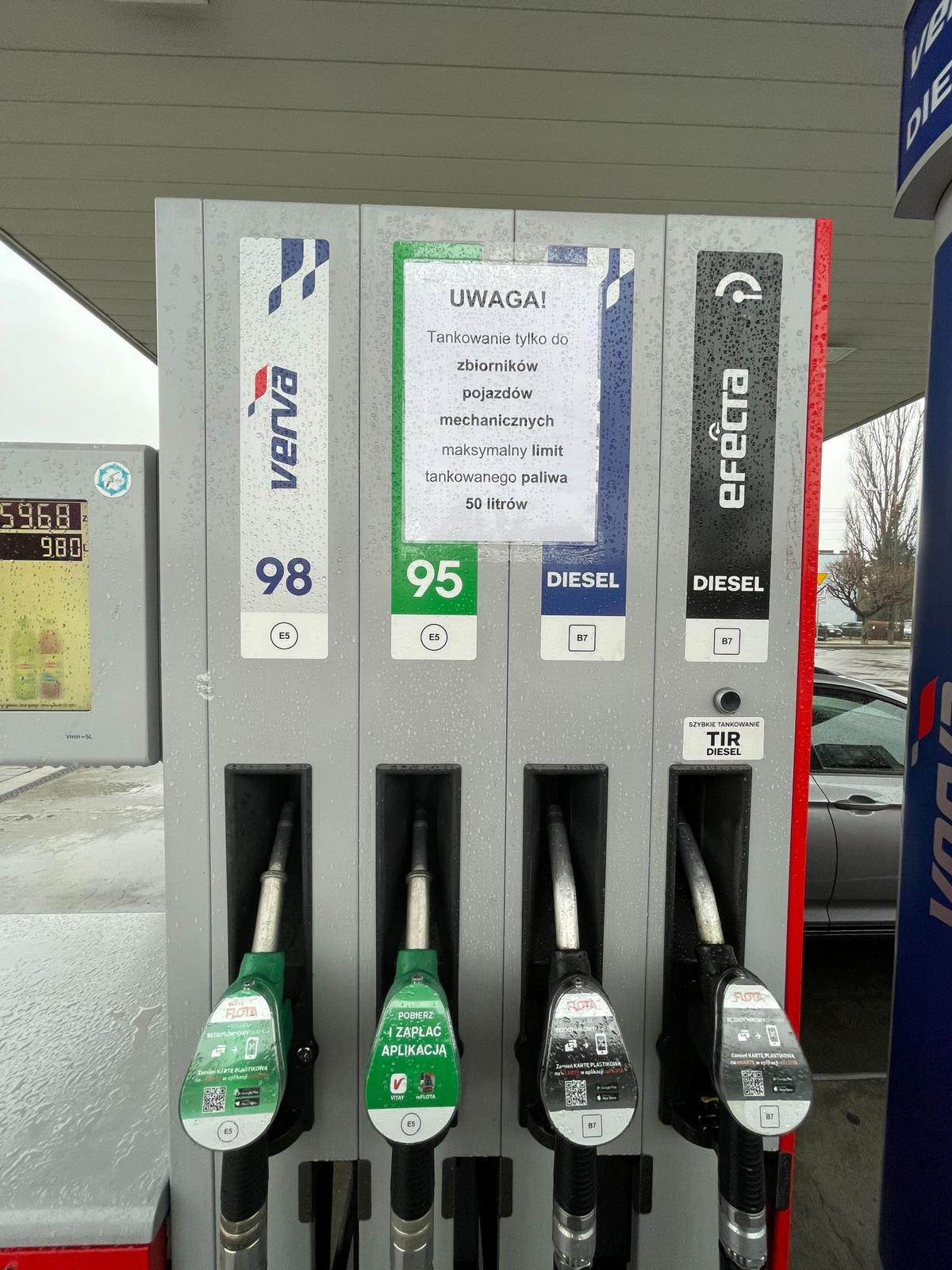 Limity tankowania na stacji paliw Orlen - źródło: własne class="wp-image-2064641" 