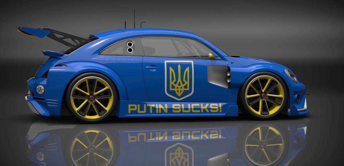 "Putin ssie" - wspierają Ukrainę malując auta w Gran Turismo 7