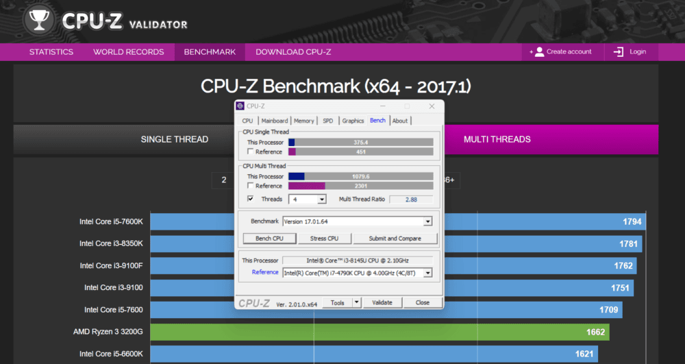 Test CPU-Z 