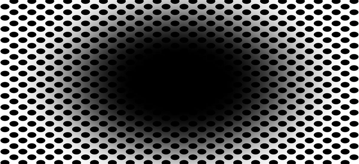 Iluzja optyczna. Rysunek czarnej dziury manipuluje oczami