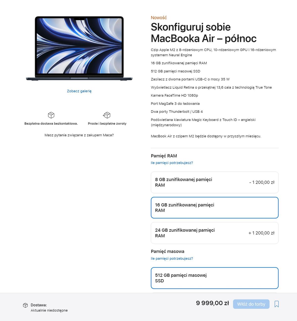 MacBook Air M2 - polskie ceny class="wp-image-2209242" 