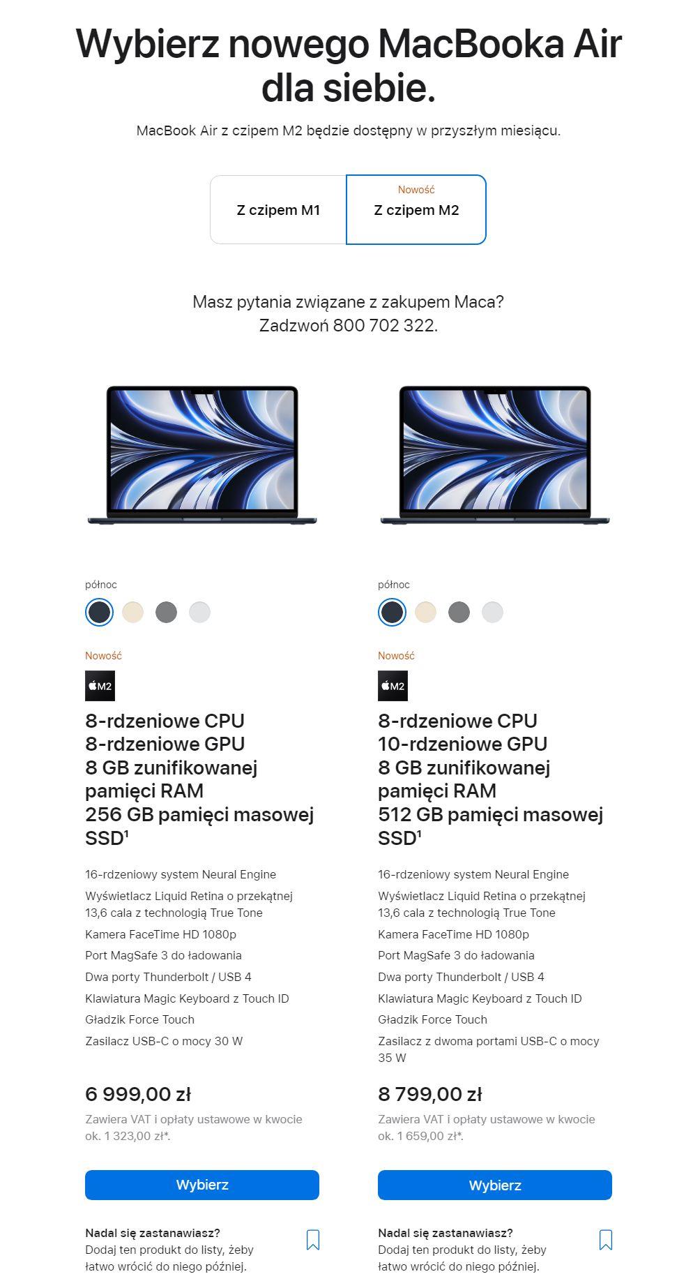 MacBook Air 2022 - polskie ceny class="wp-image-2209248" 