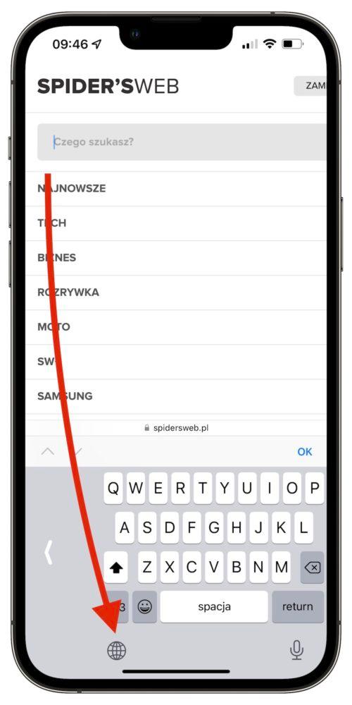 Jak ustawić klawiaturę jednoręczną w iOS? 