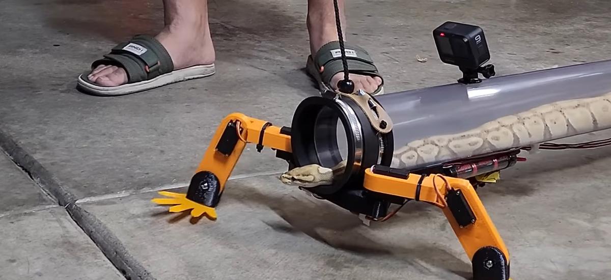 Konstruktor stworzył robotyczne nogi, które pozwalają wężom chodzić