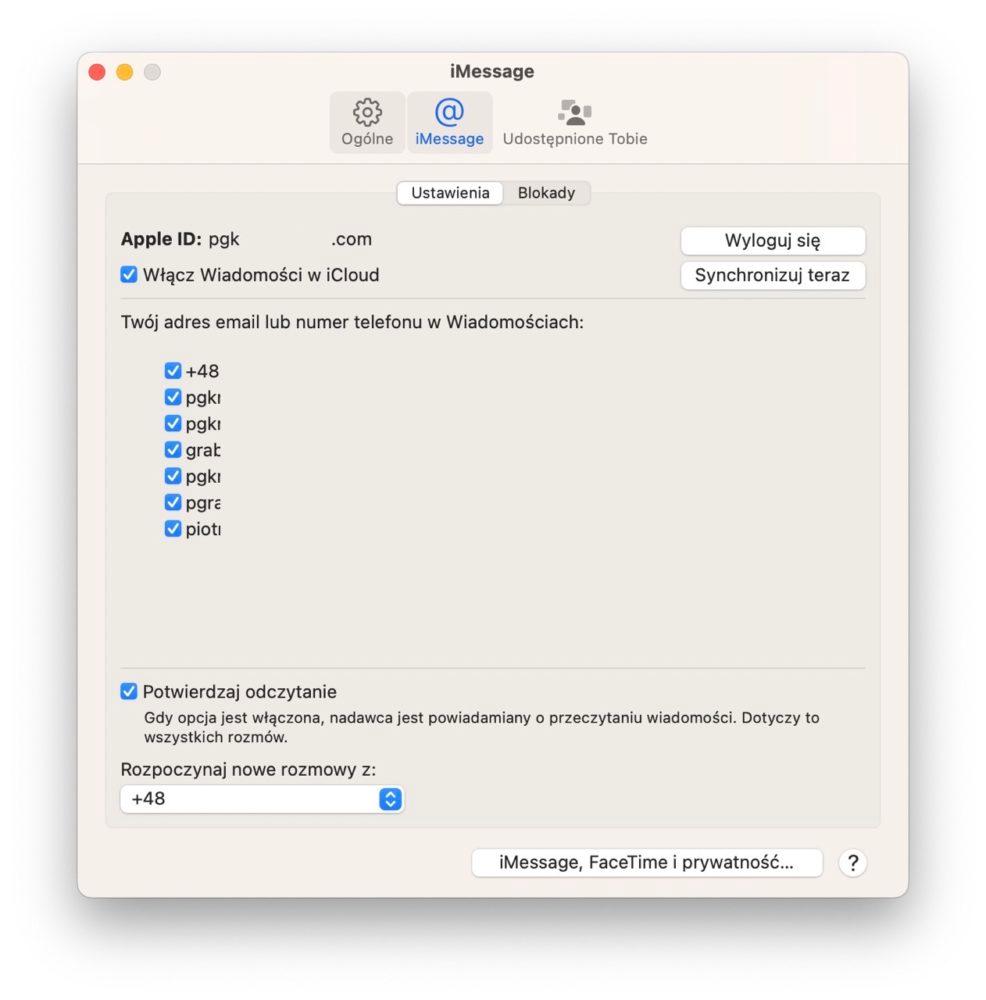 Mac i ustawienia iMessage 