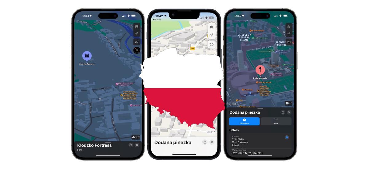 mapy apple maps aktualizacja polska nowosci