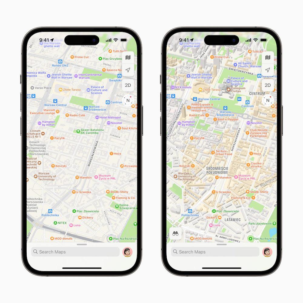mapy apple maps polska nowa wersja aktualizacja 1 