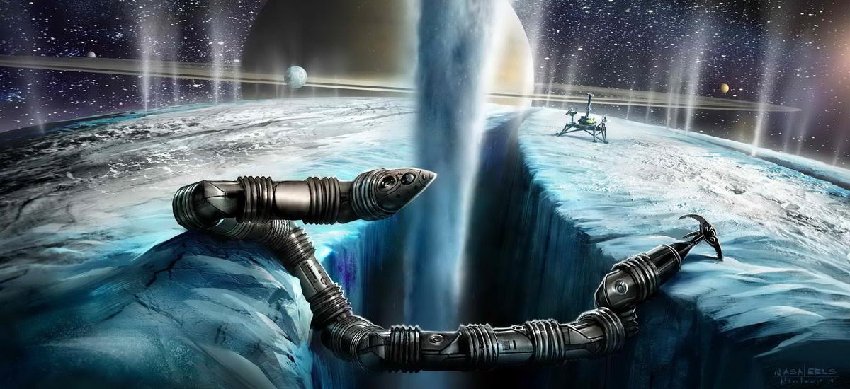Robotyczny wąż NASA będzie szukać śladów życia na lodowym księżycu Saturna