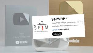 Srebrny przycisk YouTube Sejmu może trafić na WOŚP