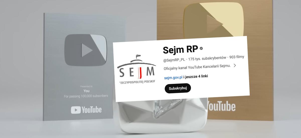 Srebrny przycisk YouTube Sejmu może trafić na WOŚP