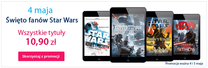 Gwiezdne wojny - nowy kanon ebooków po 11 złotych od sztuki