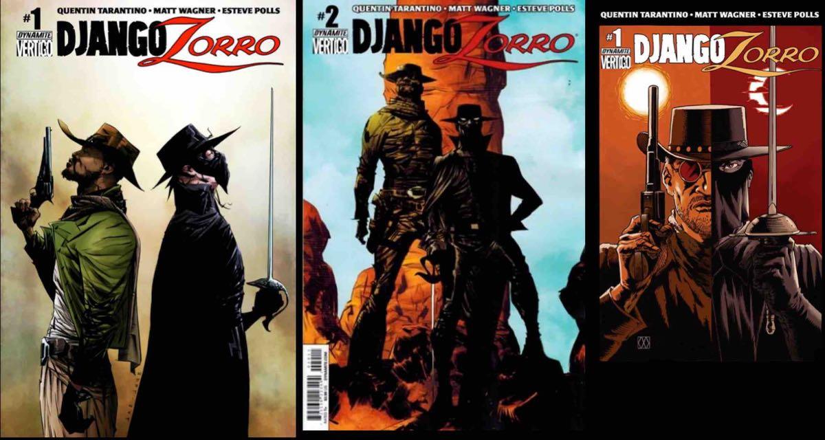 Okładki pierwszych numerów komiksu Django Zorro 