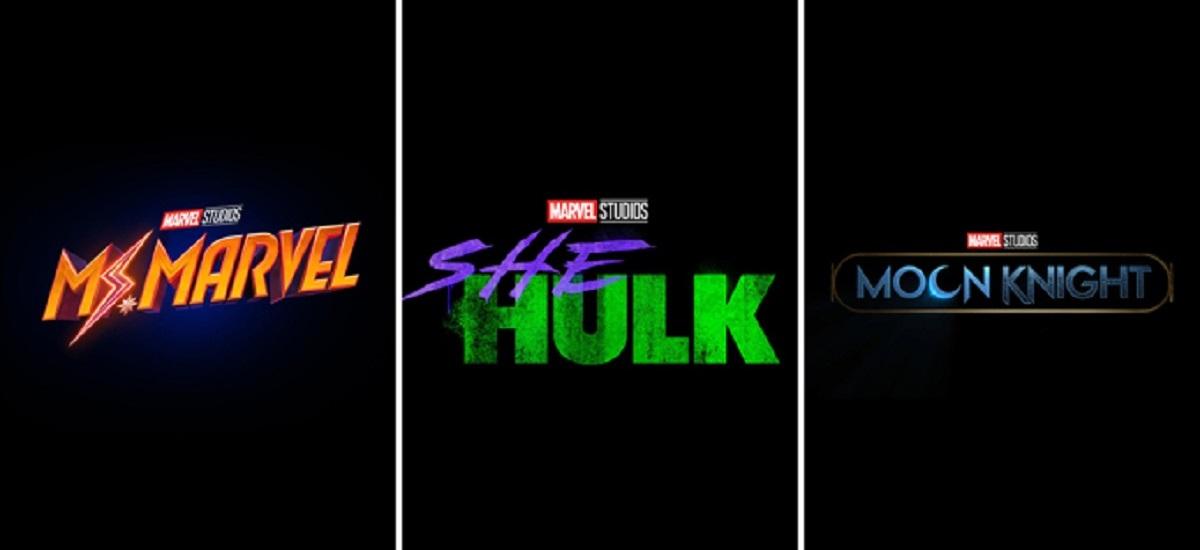 Ms. Marvel, She-Hulk, Moon Knight - logotypy 