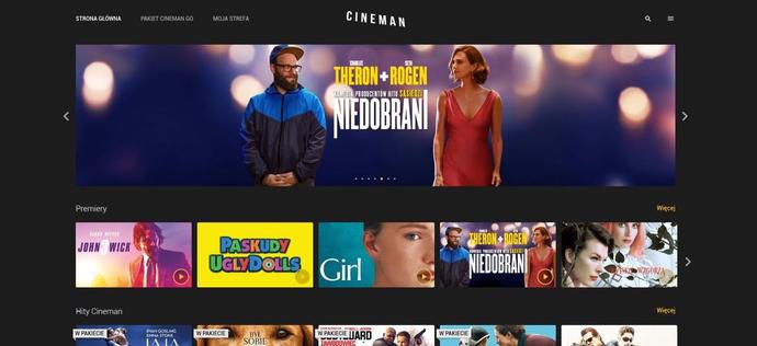 Cineman.pl - nowy interfejs serwisu