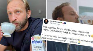 borys szyc reklama alpro wpadka facebook instagram